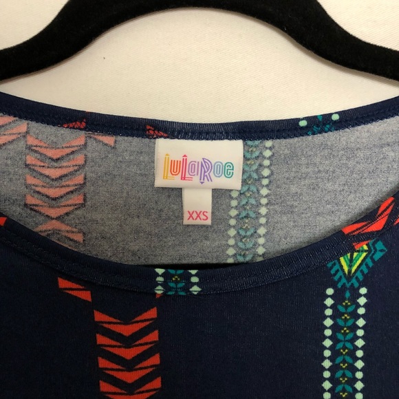 Lularoe Irma Top Aztec Print Blue Size XXS - Picture 4 of 6